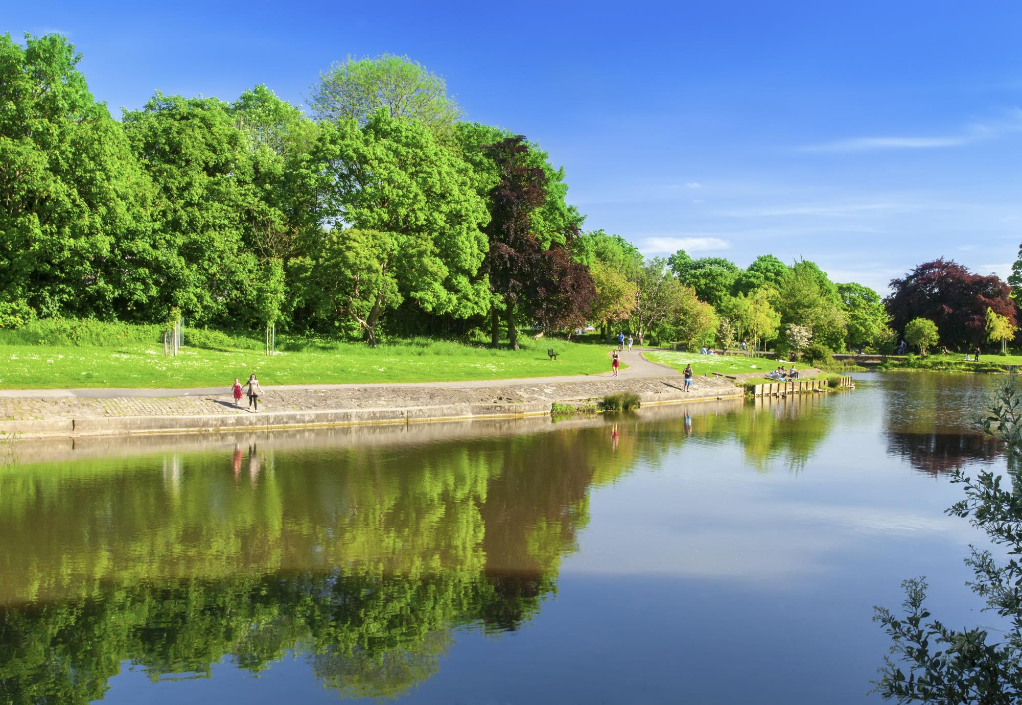 Sefton Park Liverpool in Spring time