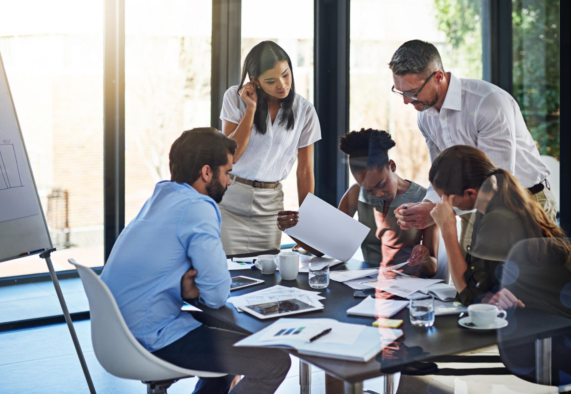 Shot of a group of businesspeople having a meeting in a boardroom