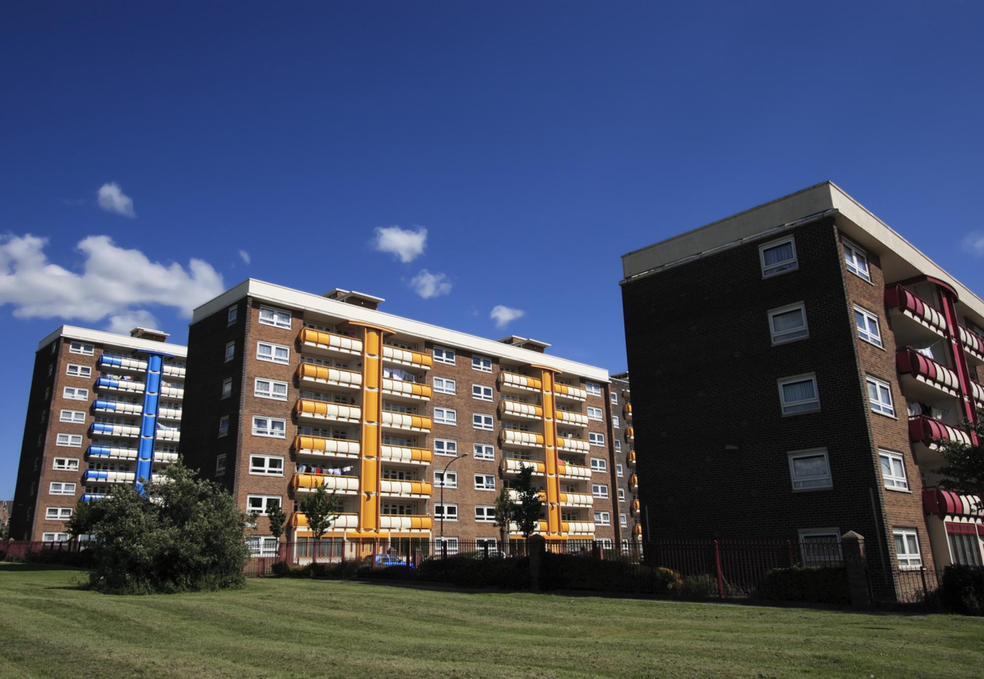 Old block of flats in Leeds