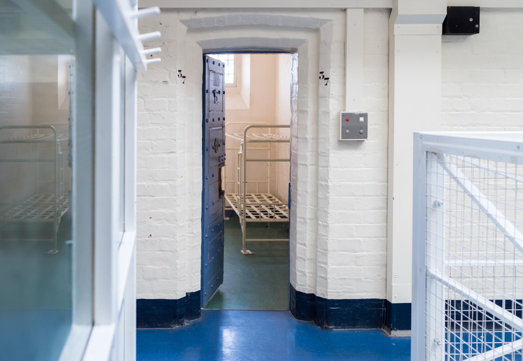 British prison cell