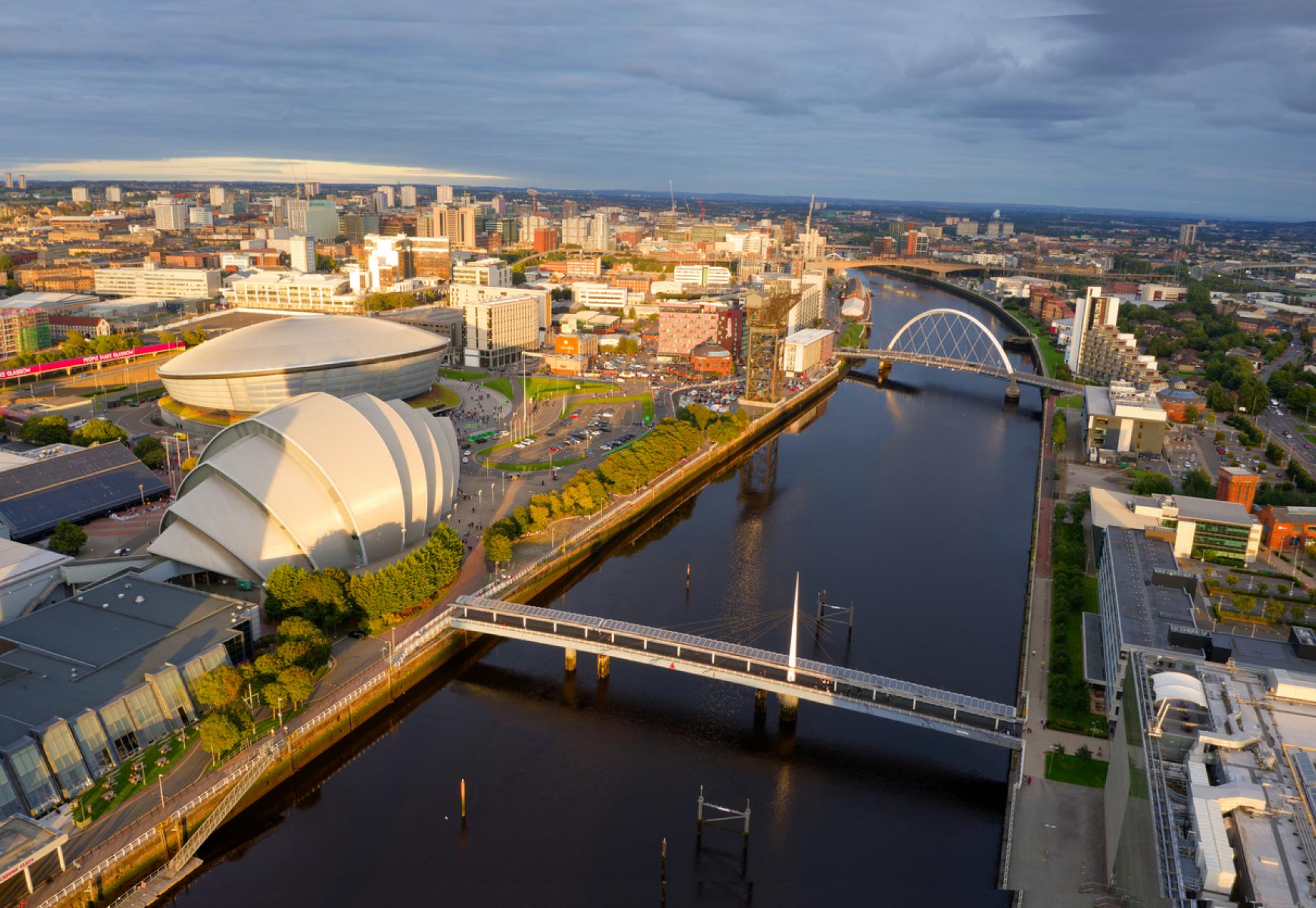 Aerial view of Glasgow