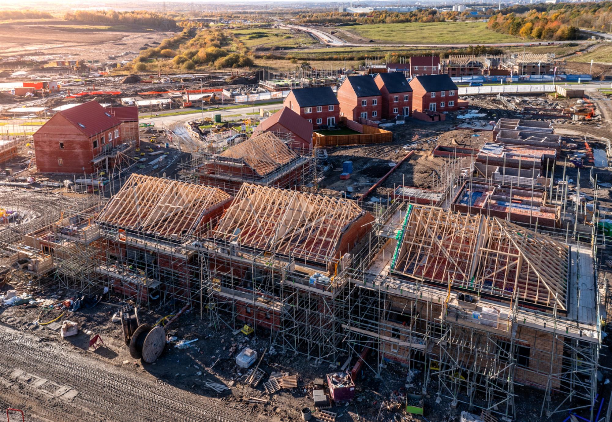 A construction site for new homes
