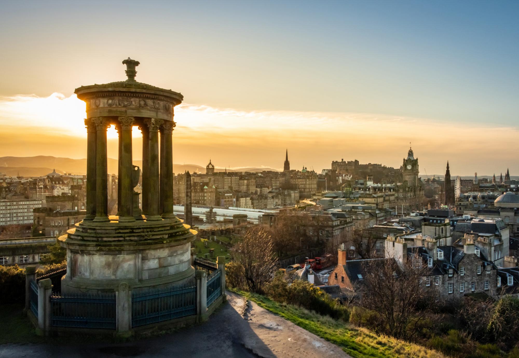 Sunset over Edinburgh