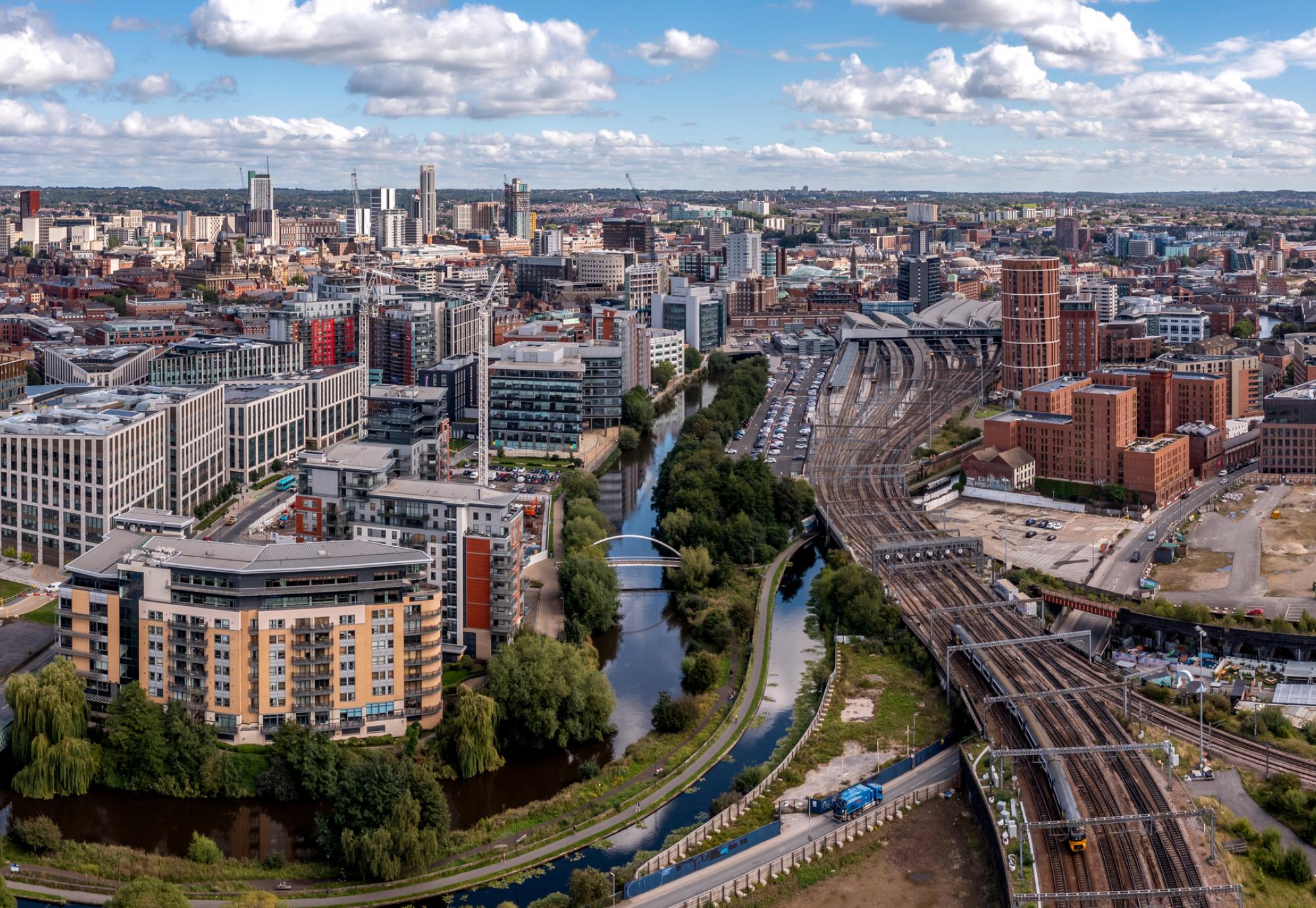 Aerial panorama of Leeds