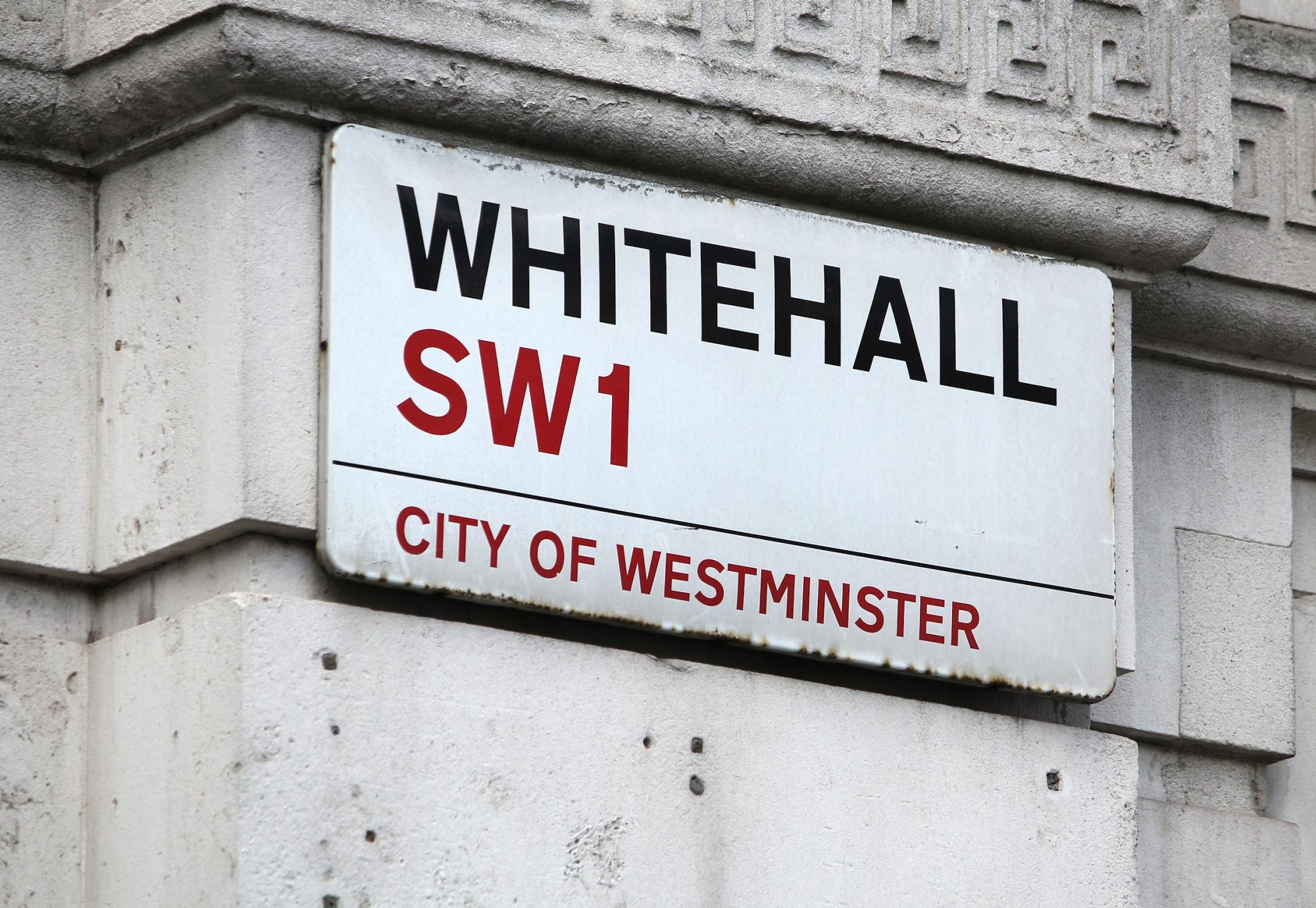 Whitehall sign, London