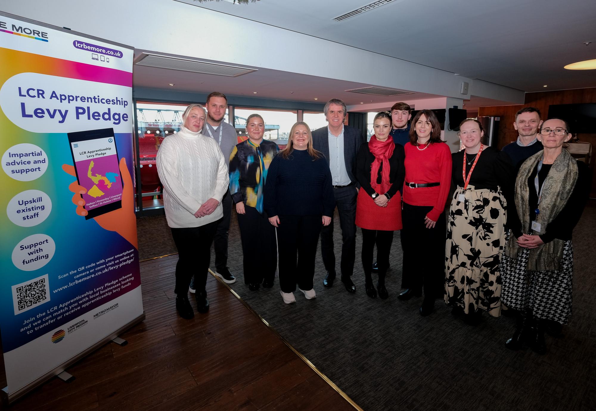 Apprentices with Mayor Steve Rotheram