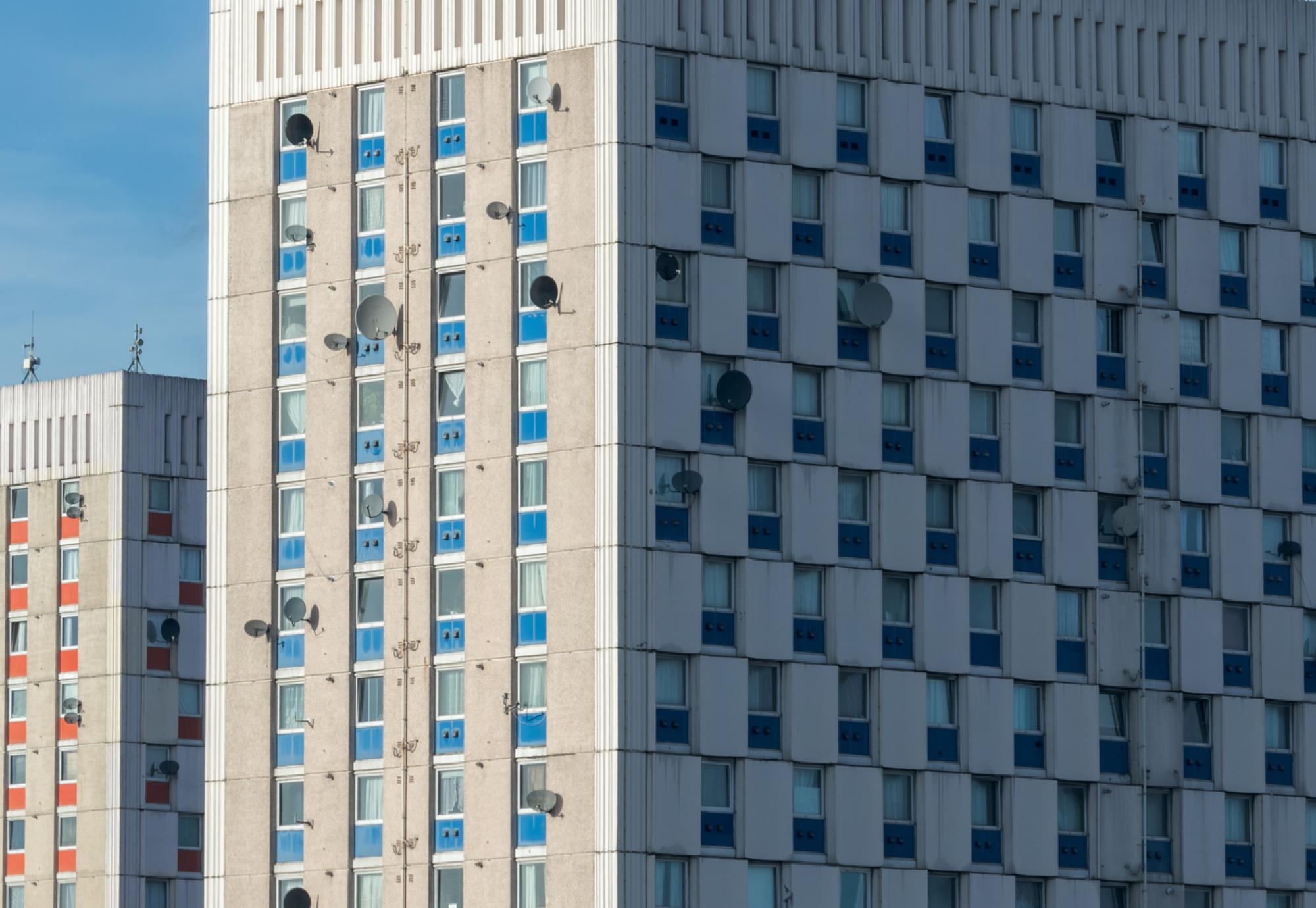 Old high rise buildings in London