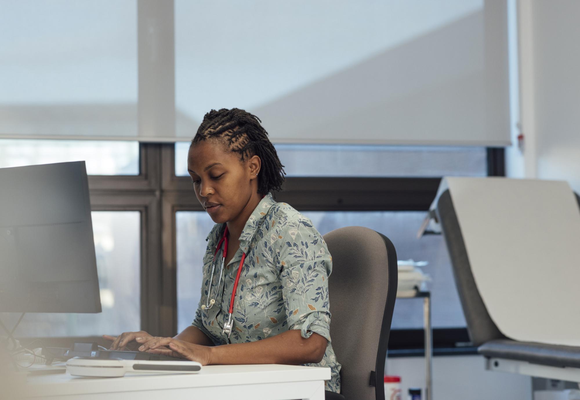 Side view shot of a female general practitioner