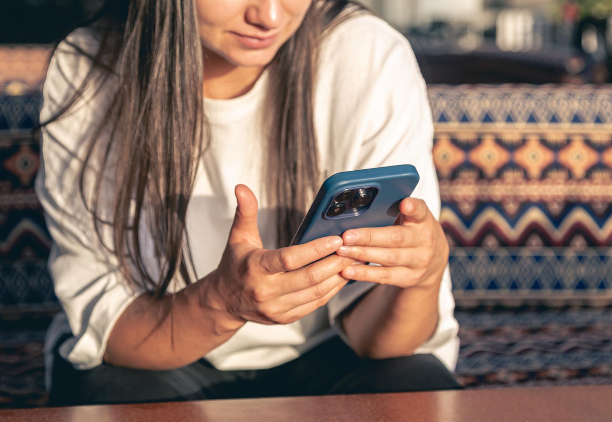 Young woman using a smartphone