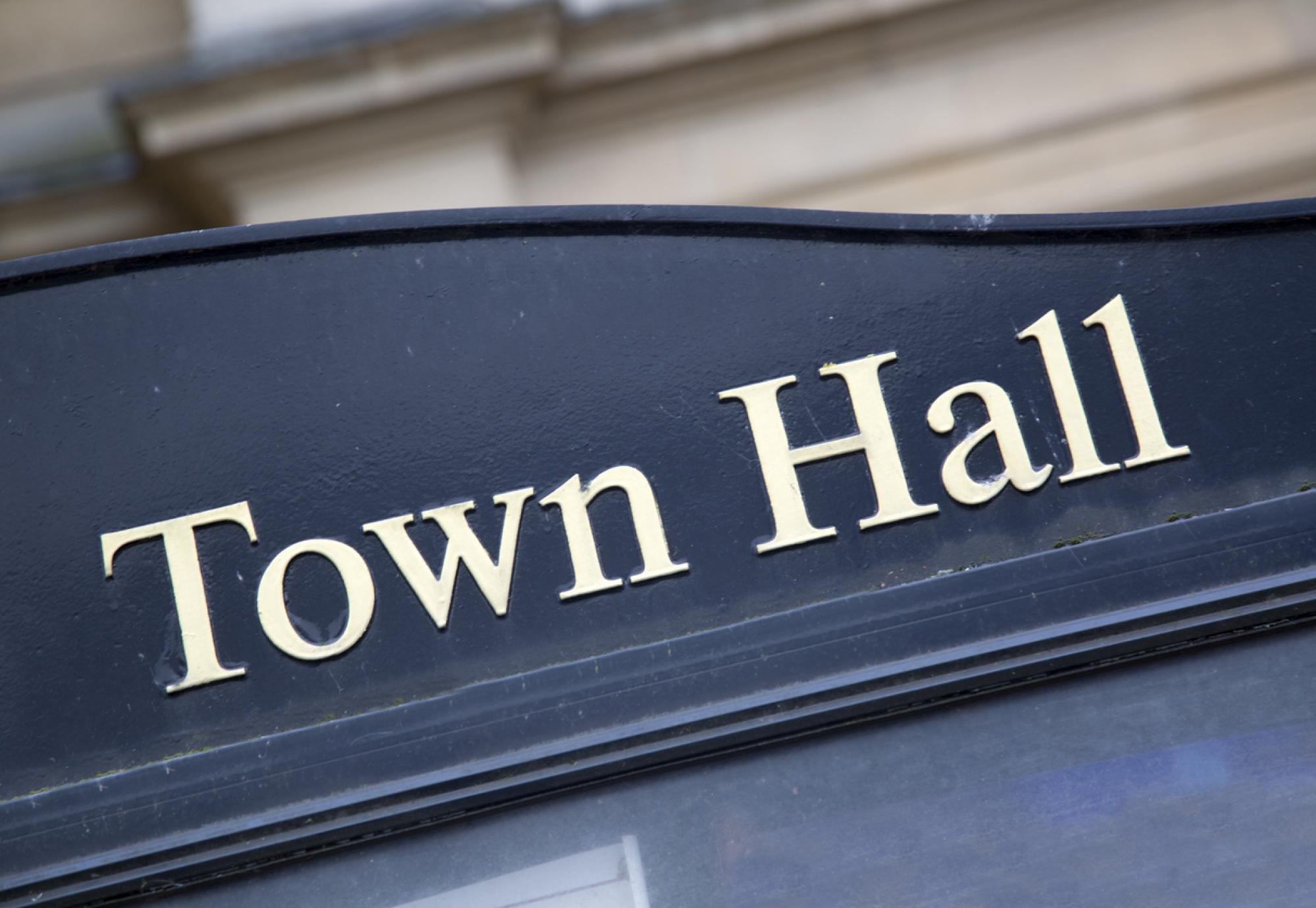 Town Hall Sign