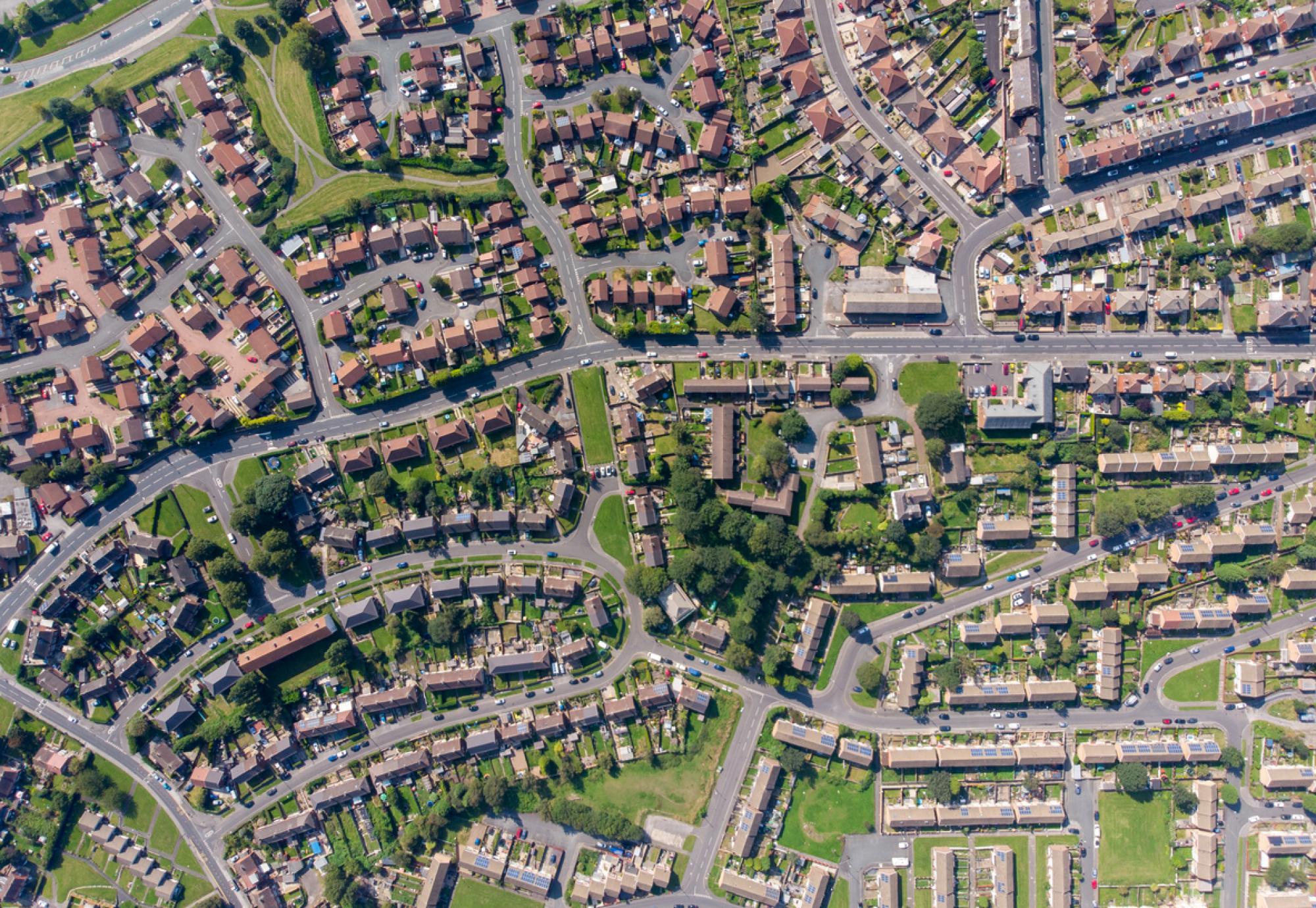 A town from the air 