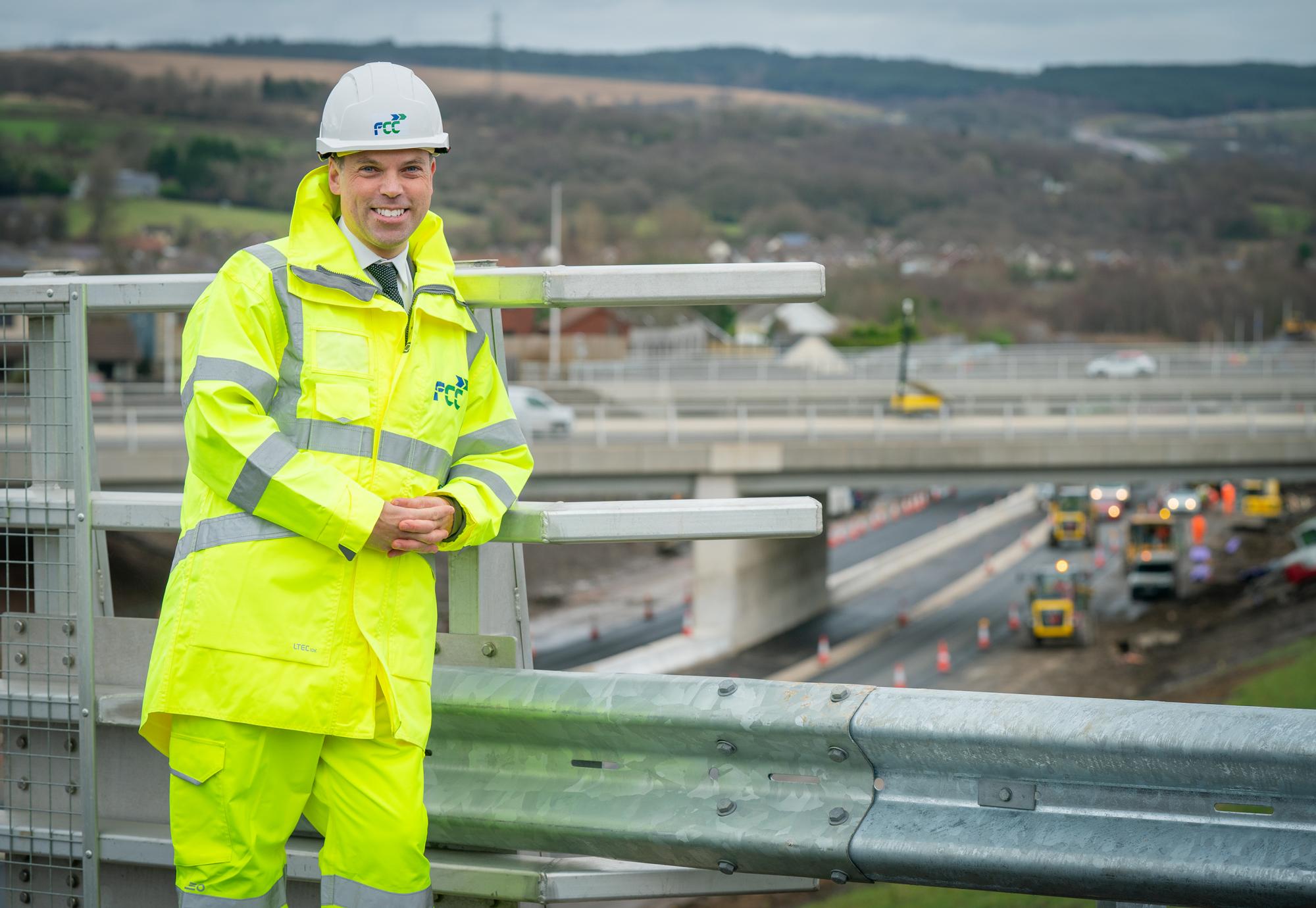 Ken Saytes on a bridge