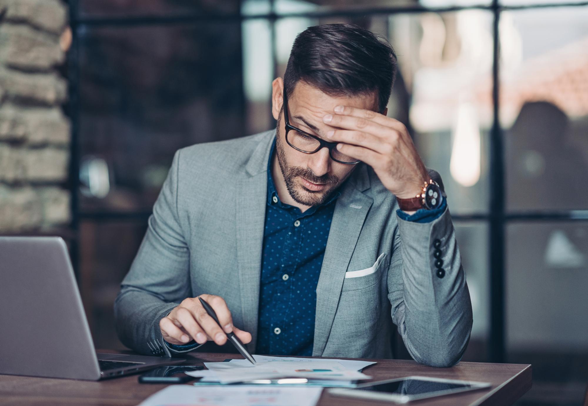 Man doing accounts