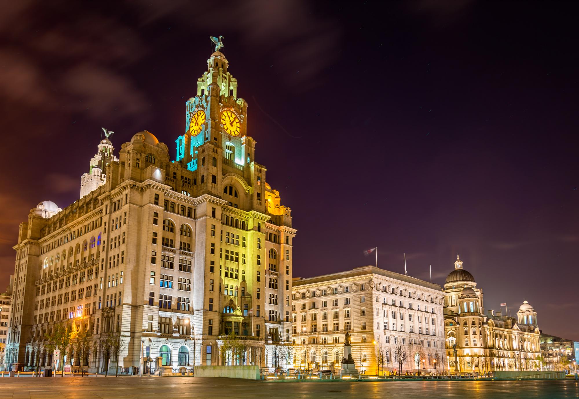 The Liver and Cunard buildings in Liverpool