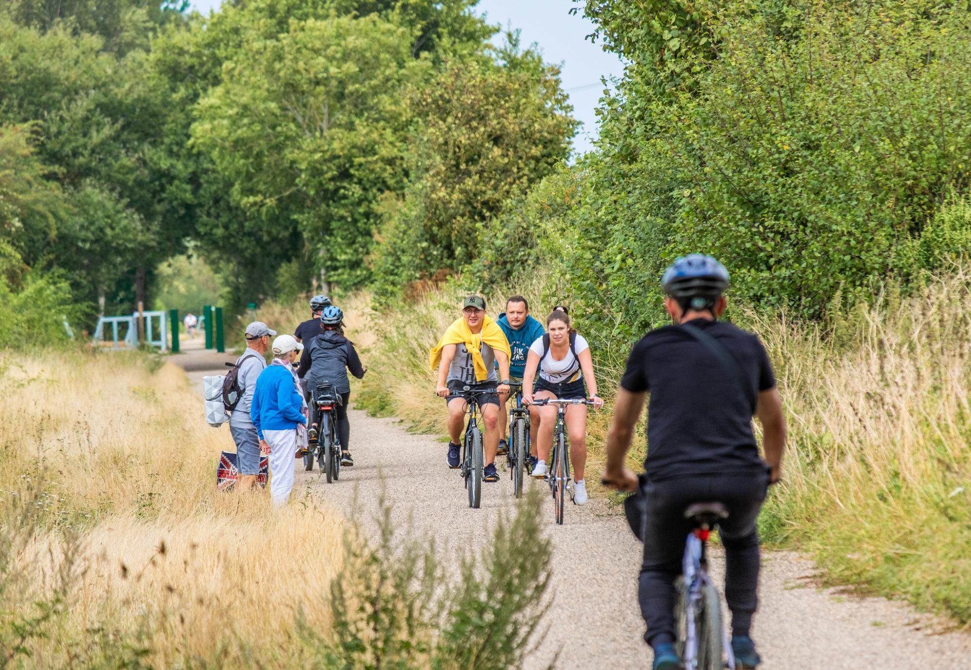 People cycling
