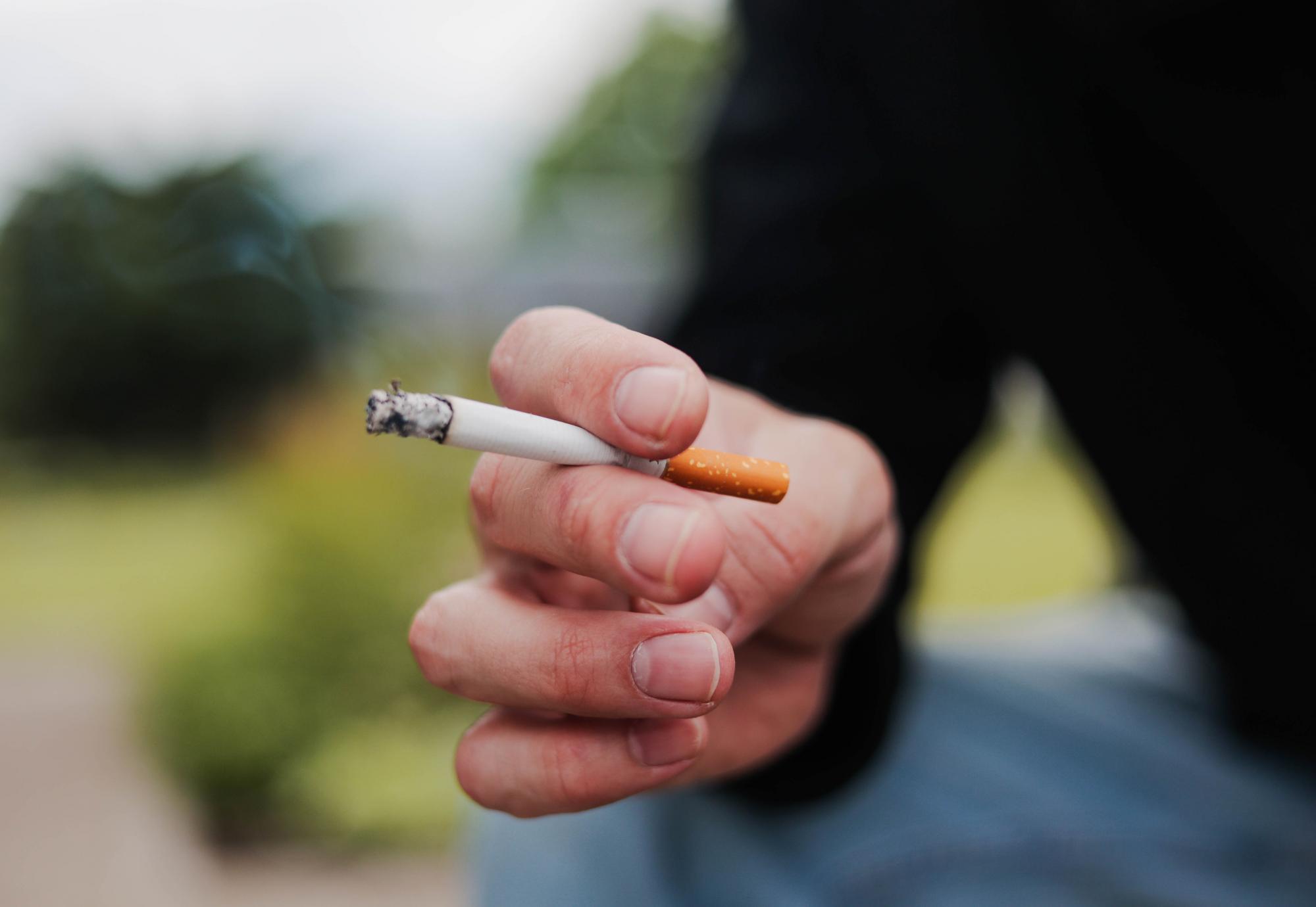 Person smoking