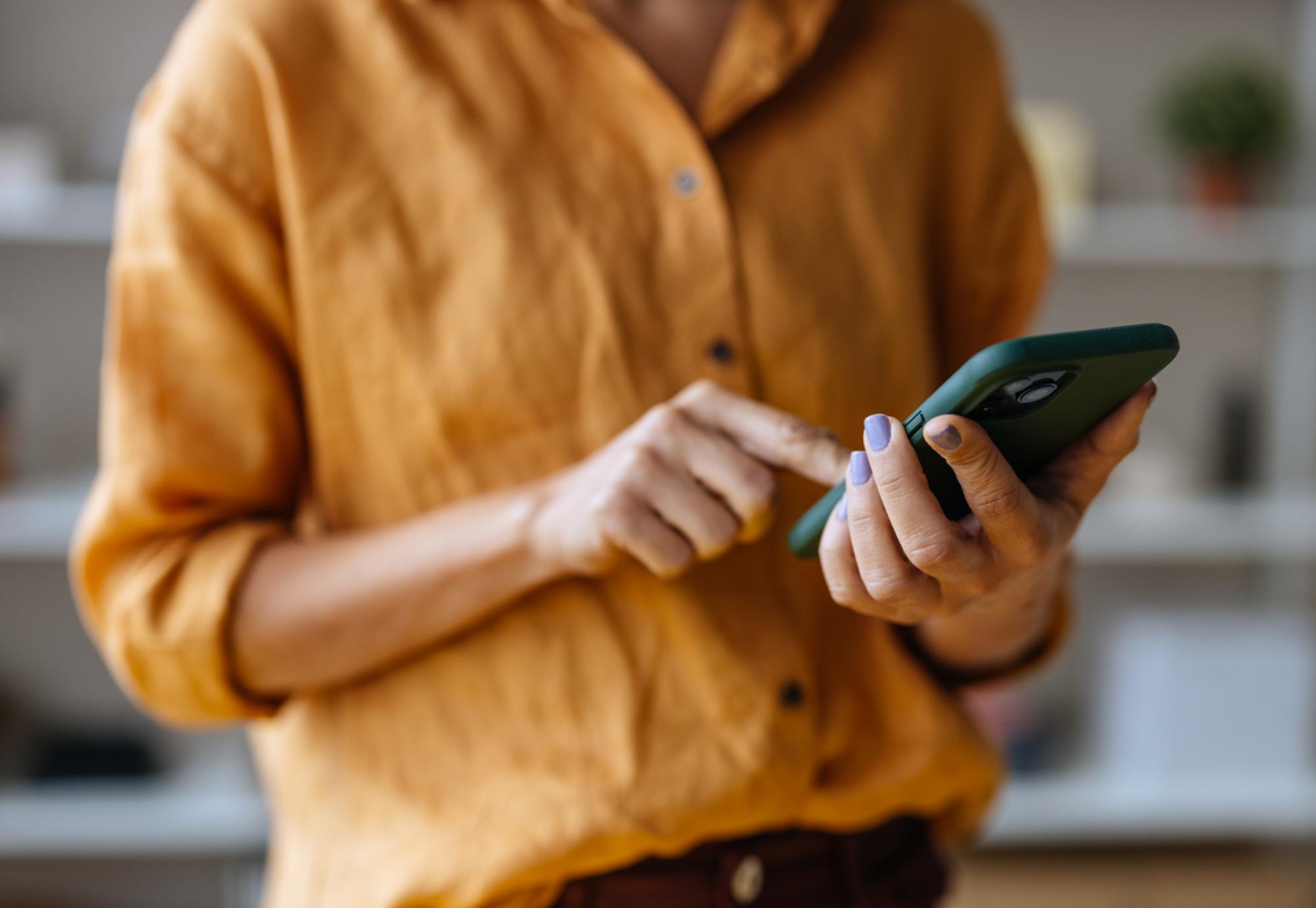 Woman using a mobile phone