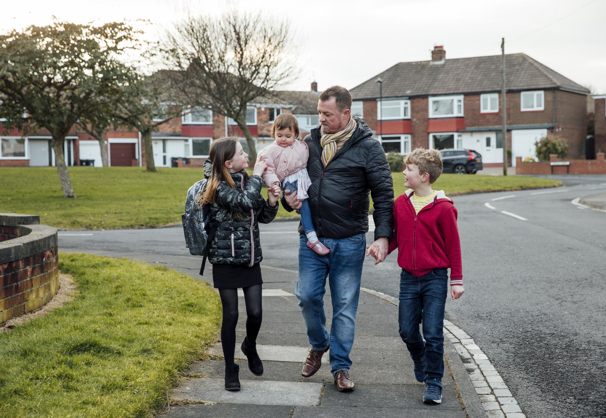 Family walking together