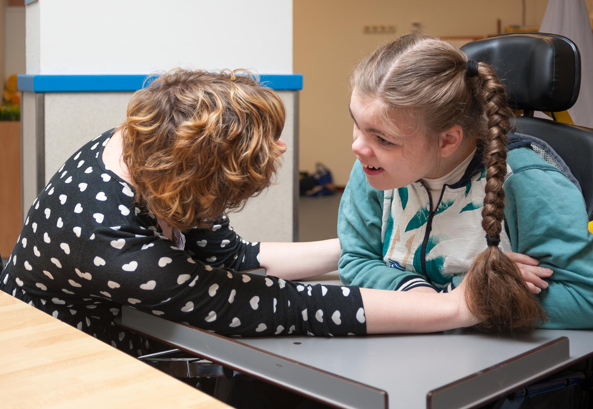 Parent looking after disabled child