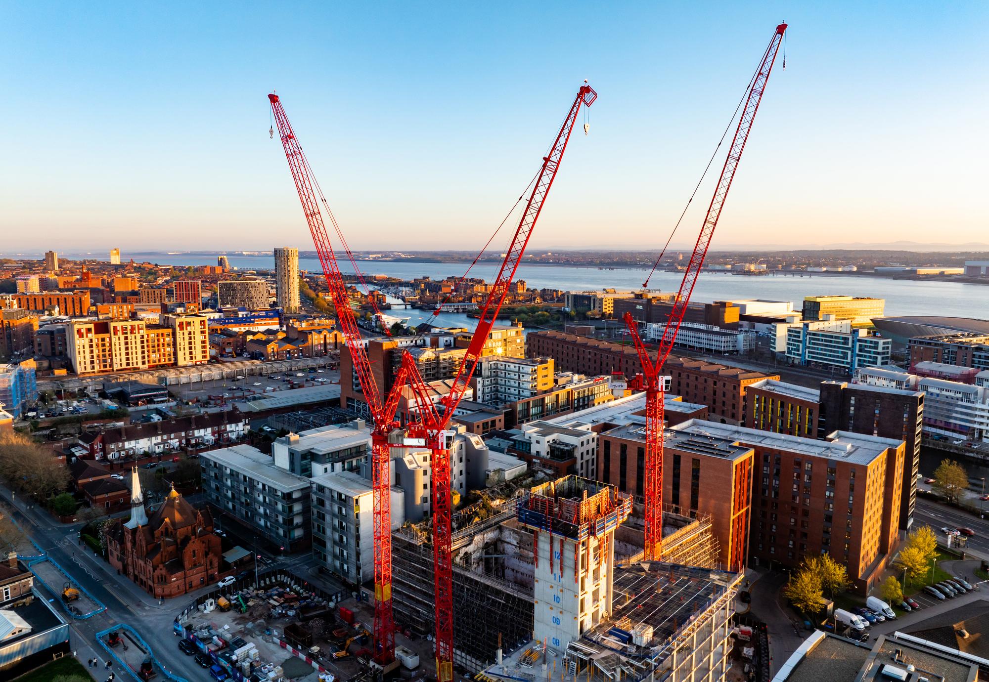 Construction site in Liverpool