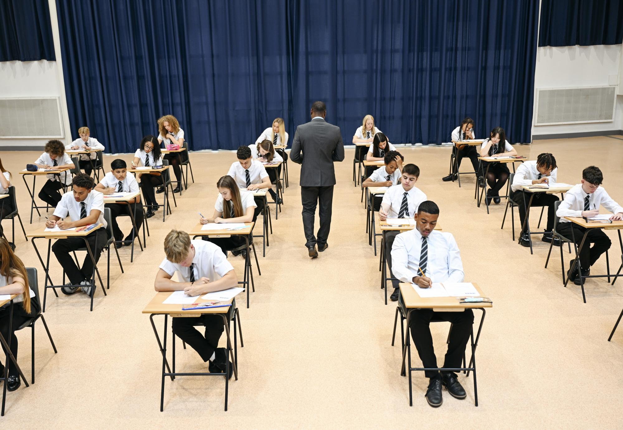 Students taking their exams