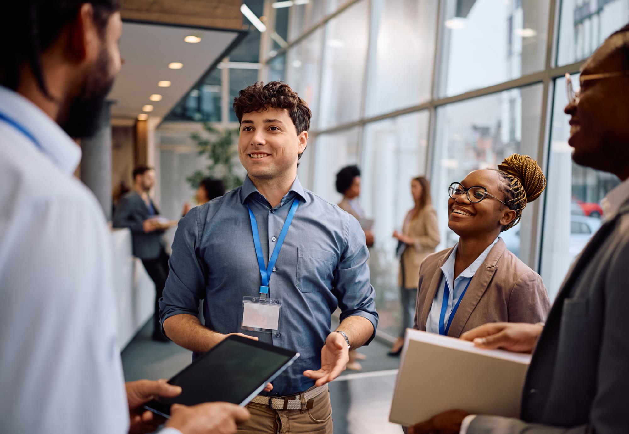 Young man in employment