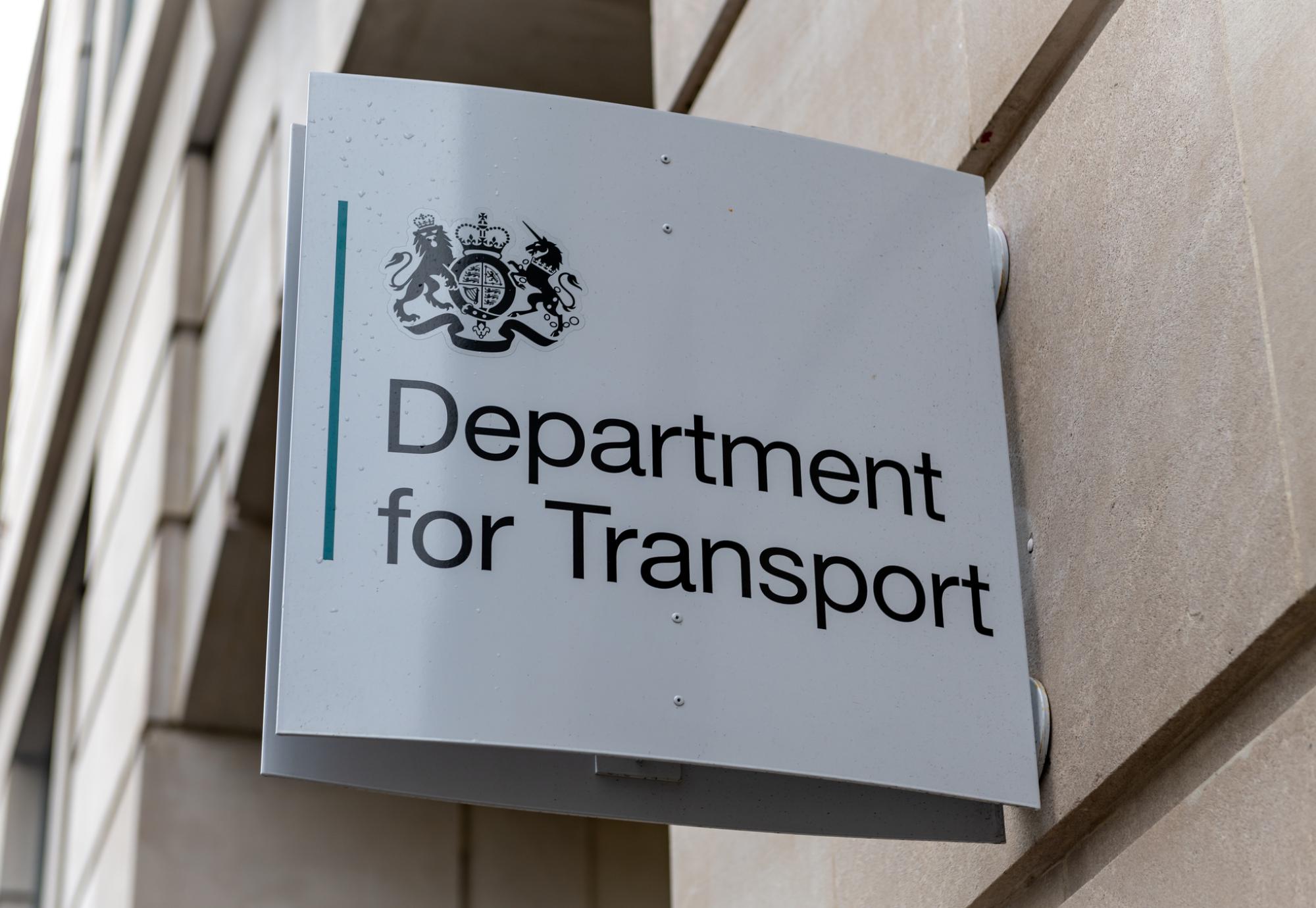 Department for Transport sign