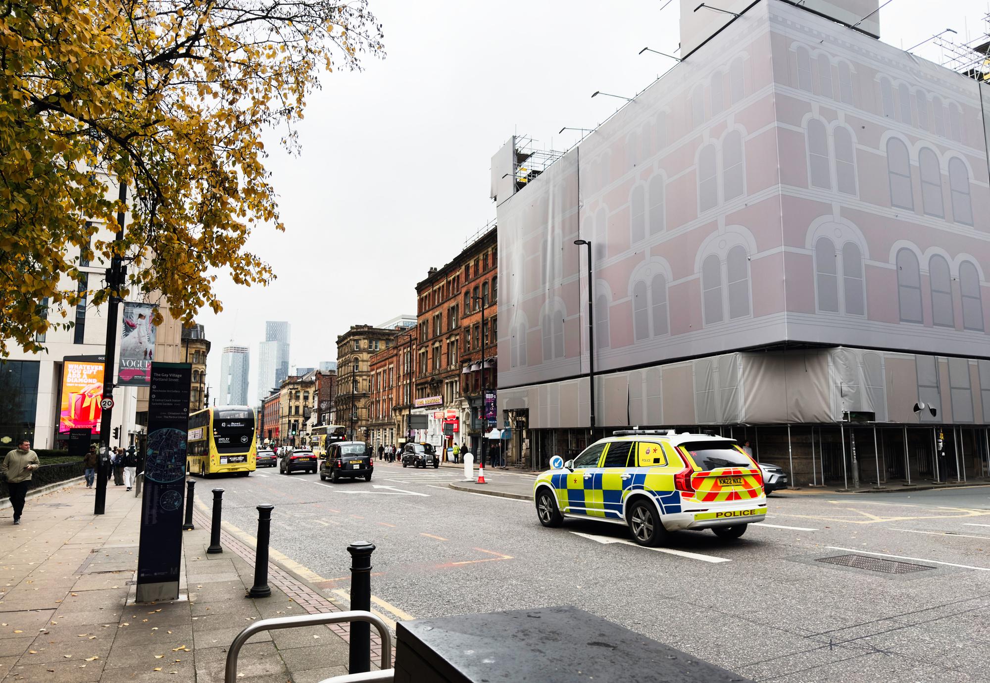 Police car in Manchester