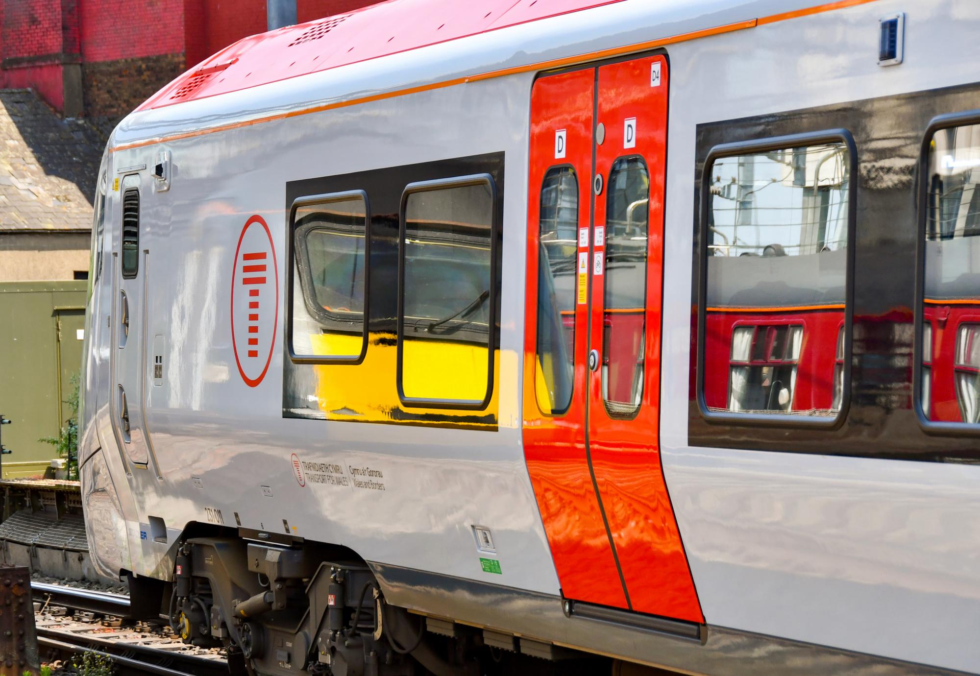 Transport for Wales train in the sun