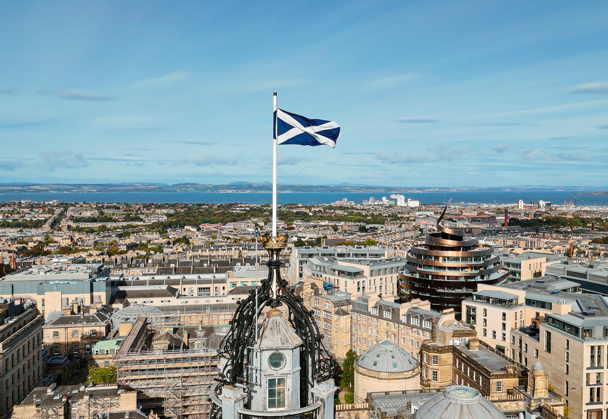 scottish flag in Edinburgh