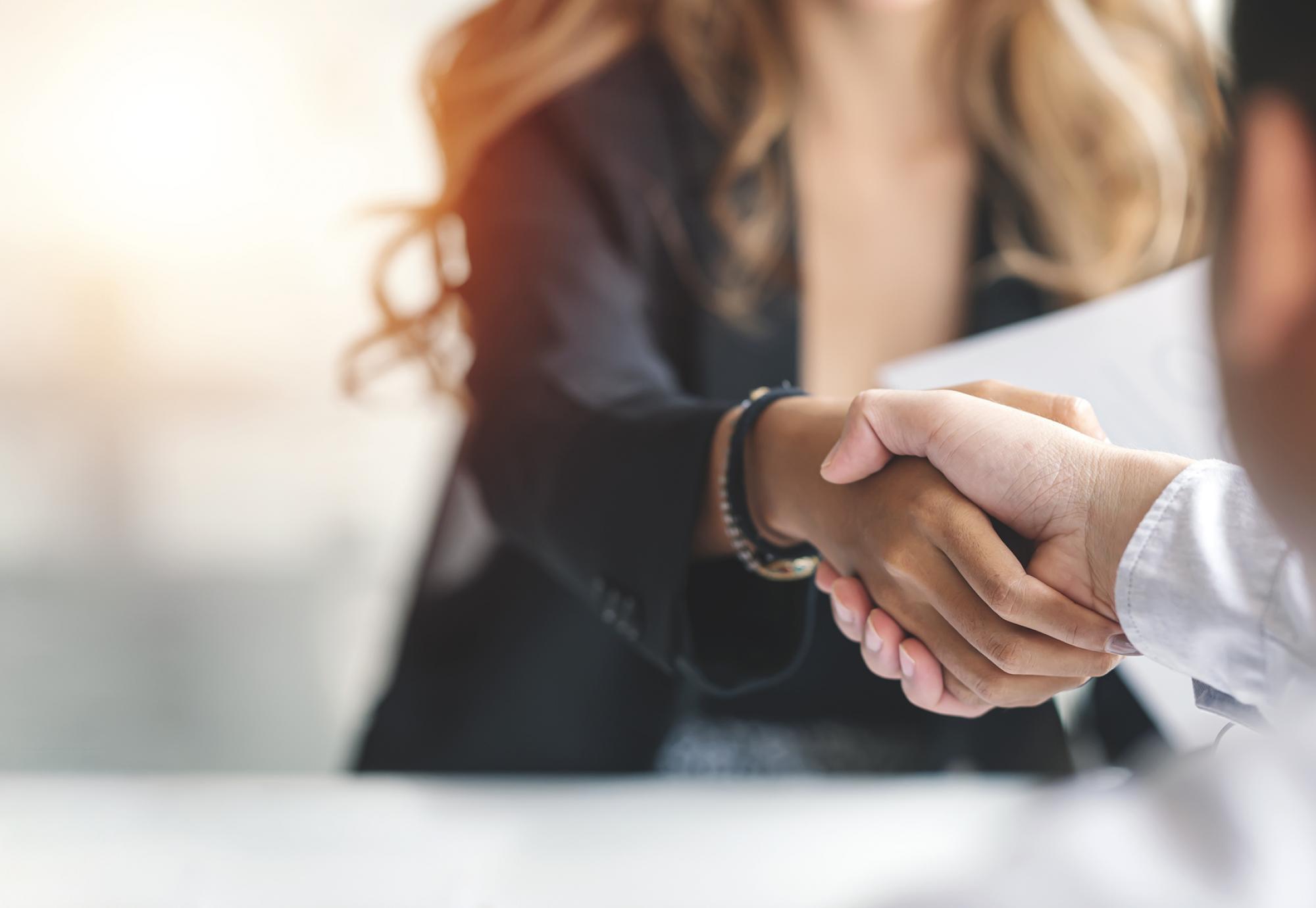 Person getting a new job