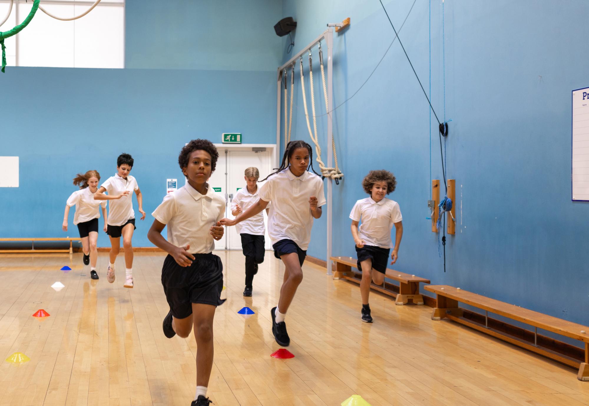 Children doing PE