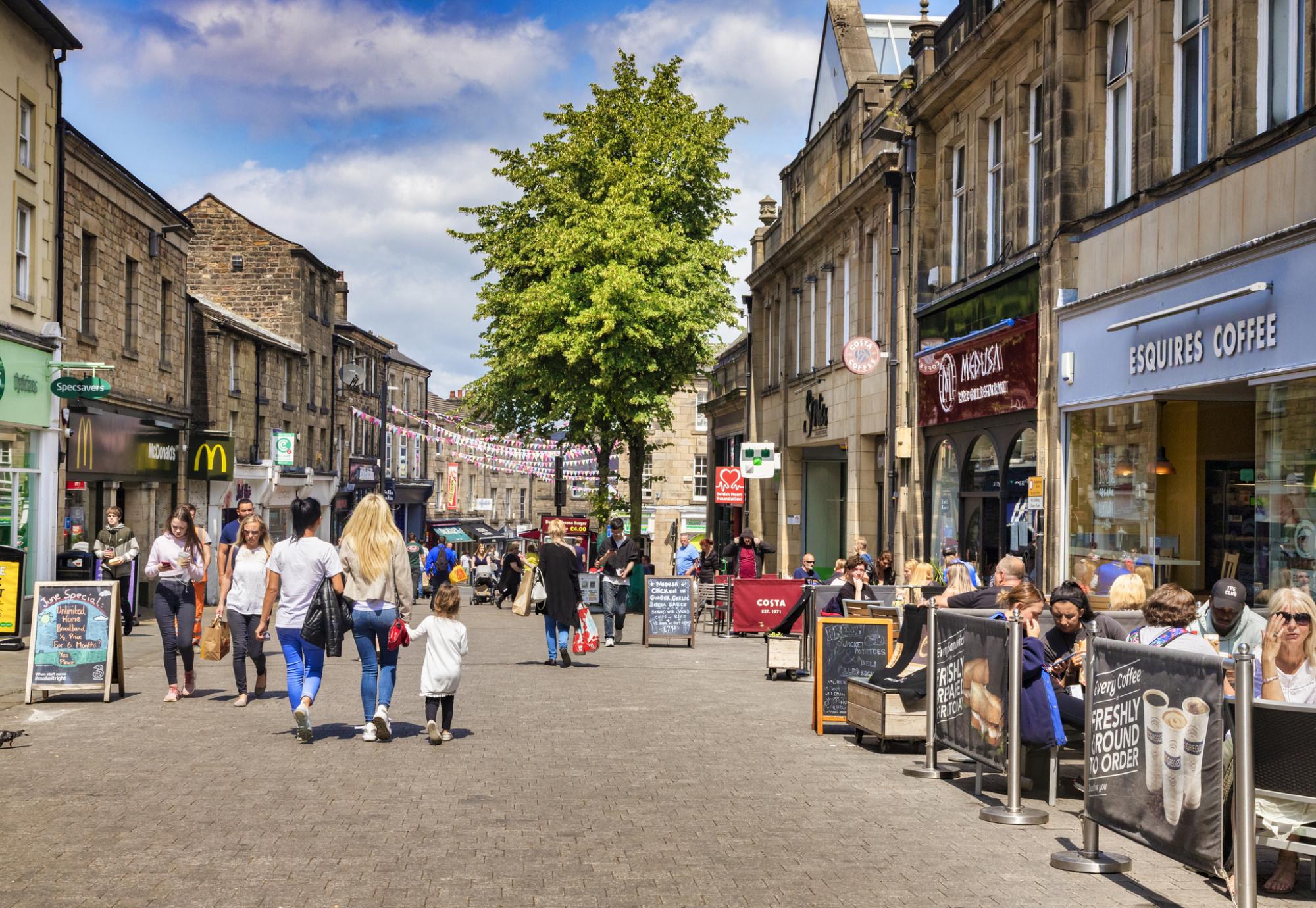 Town centre in UK