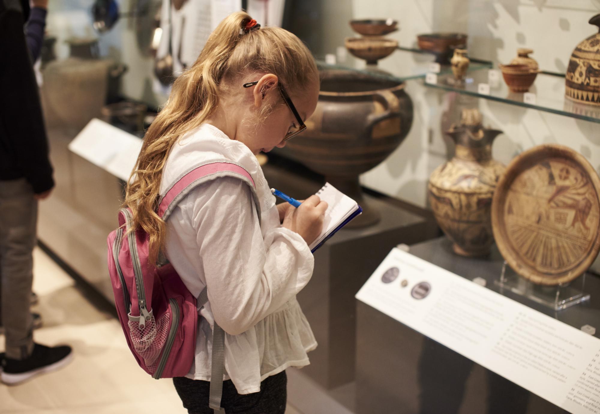 Child in a museum
