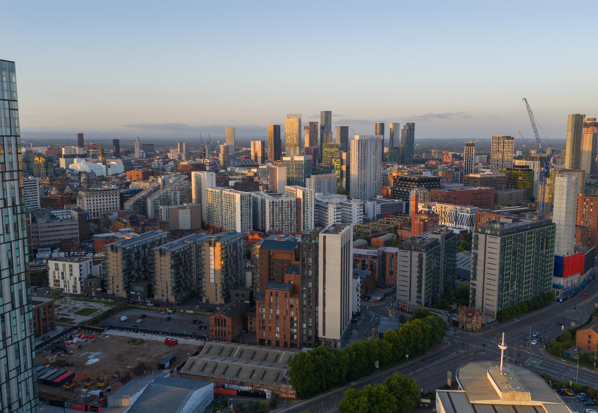 Manchester city centre skyline