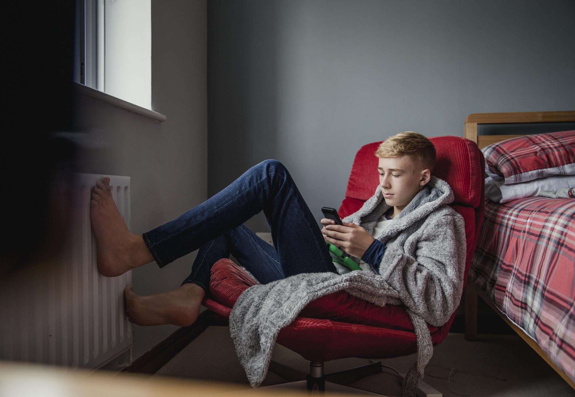 Teenager at home