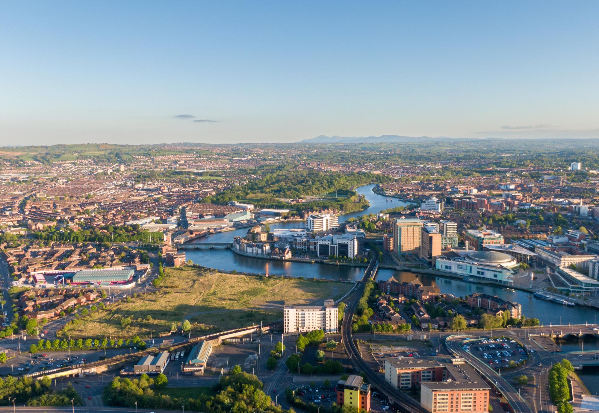 Aerial view of Belfast