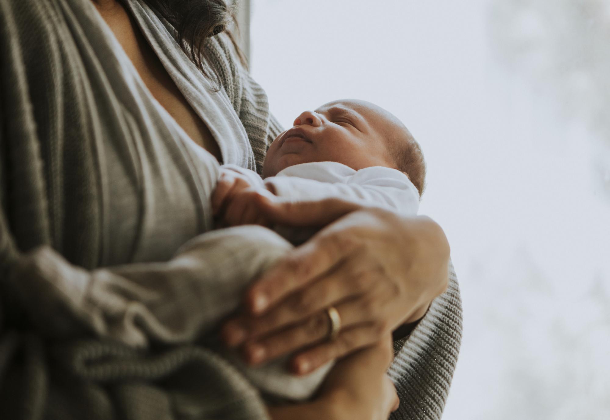 Baby with mother