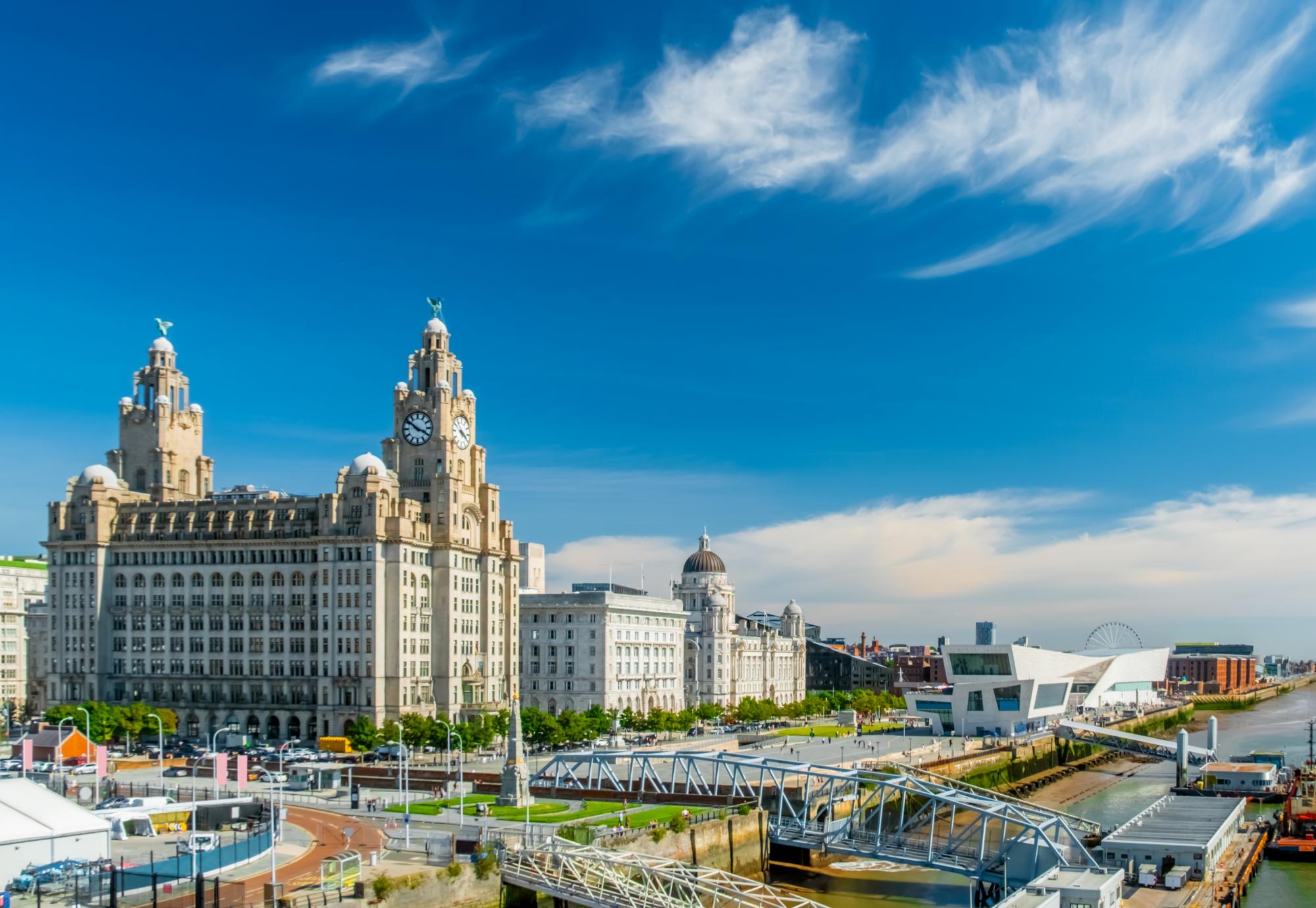 Liverpool skyline on a sunny day