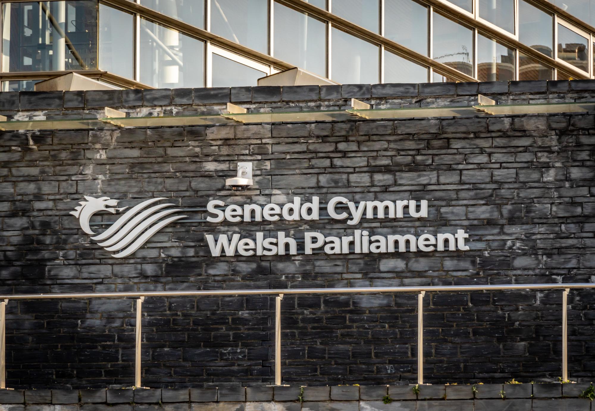 Welsh Parliament sign