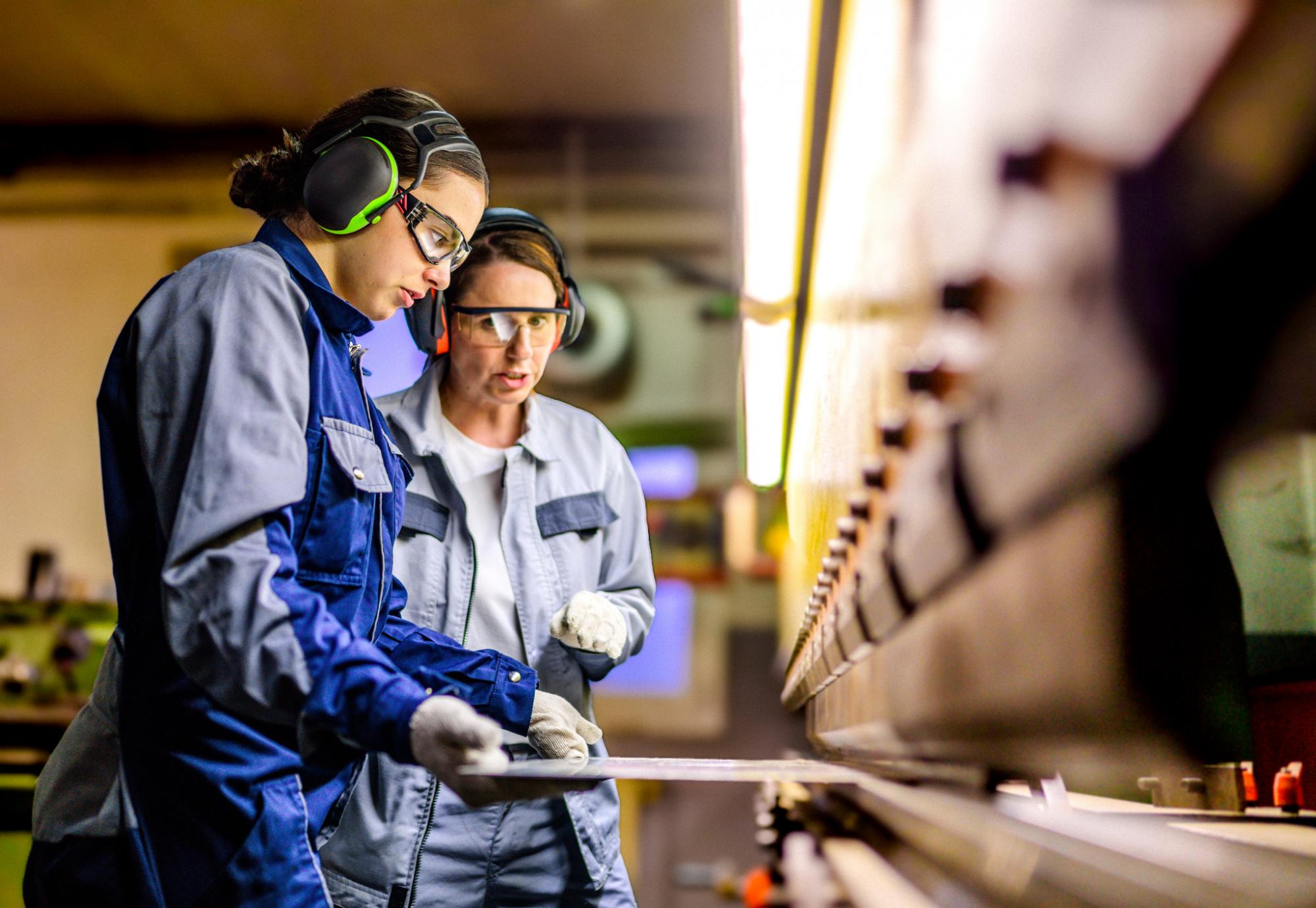 Young person working