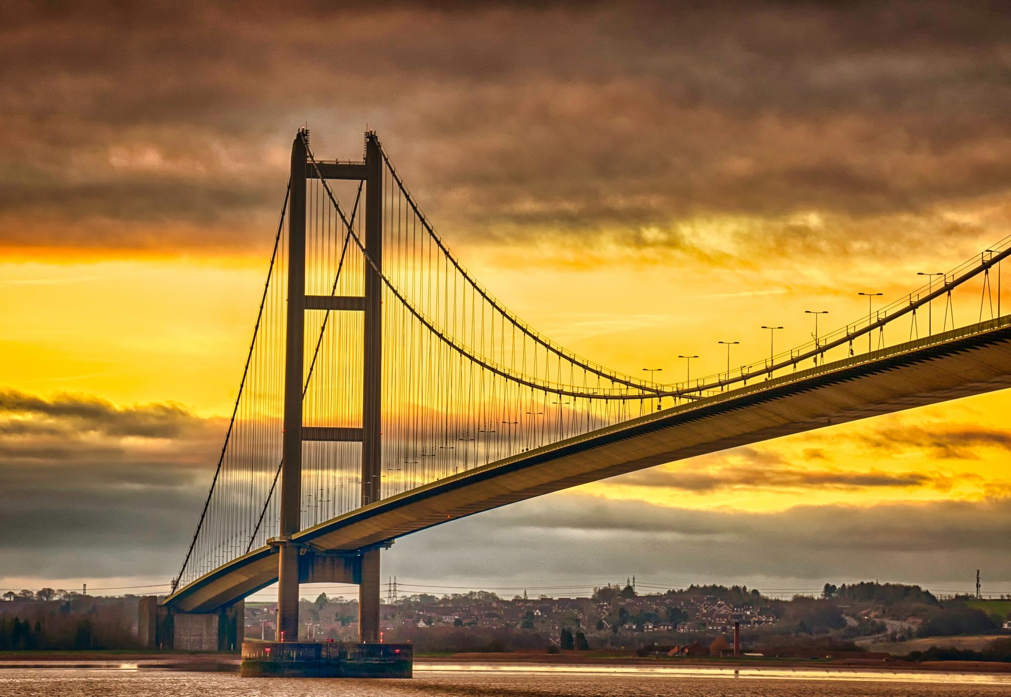 Humber Bridge at sunset