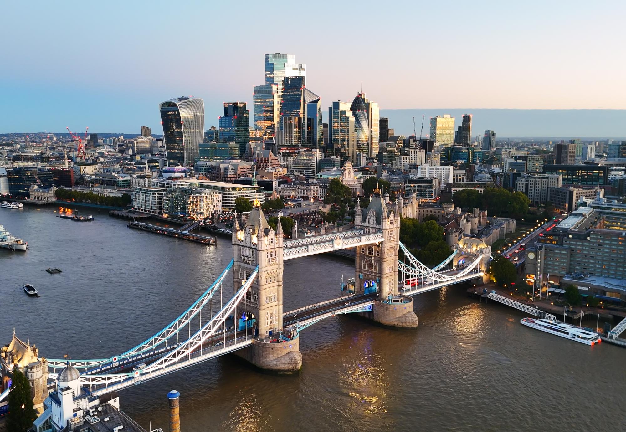Tower Bridge and London skyline