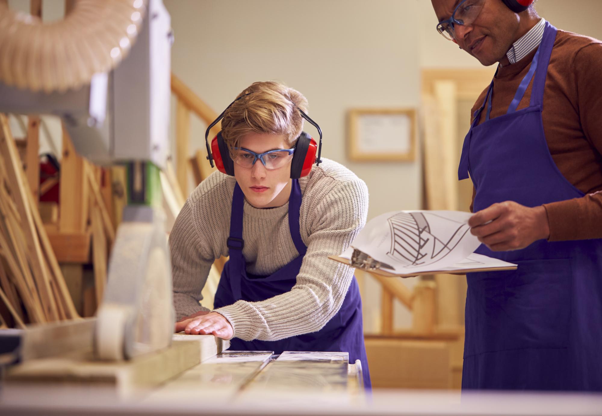 Young person in training