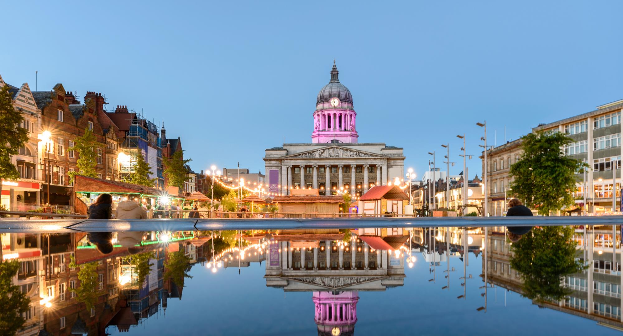 Nottingham City at night