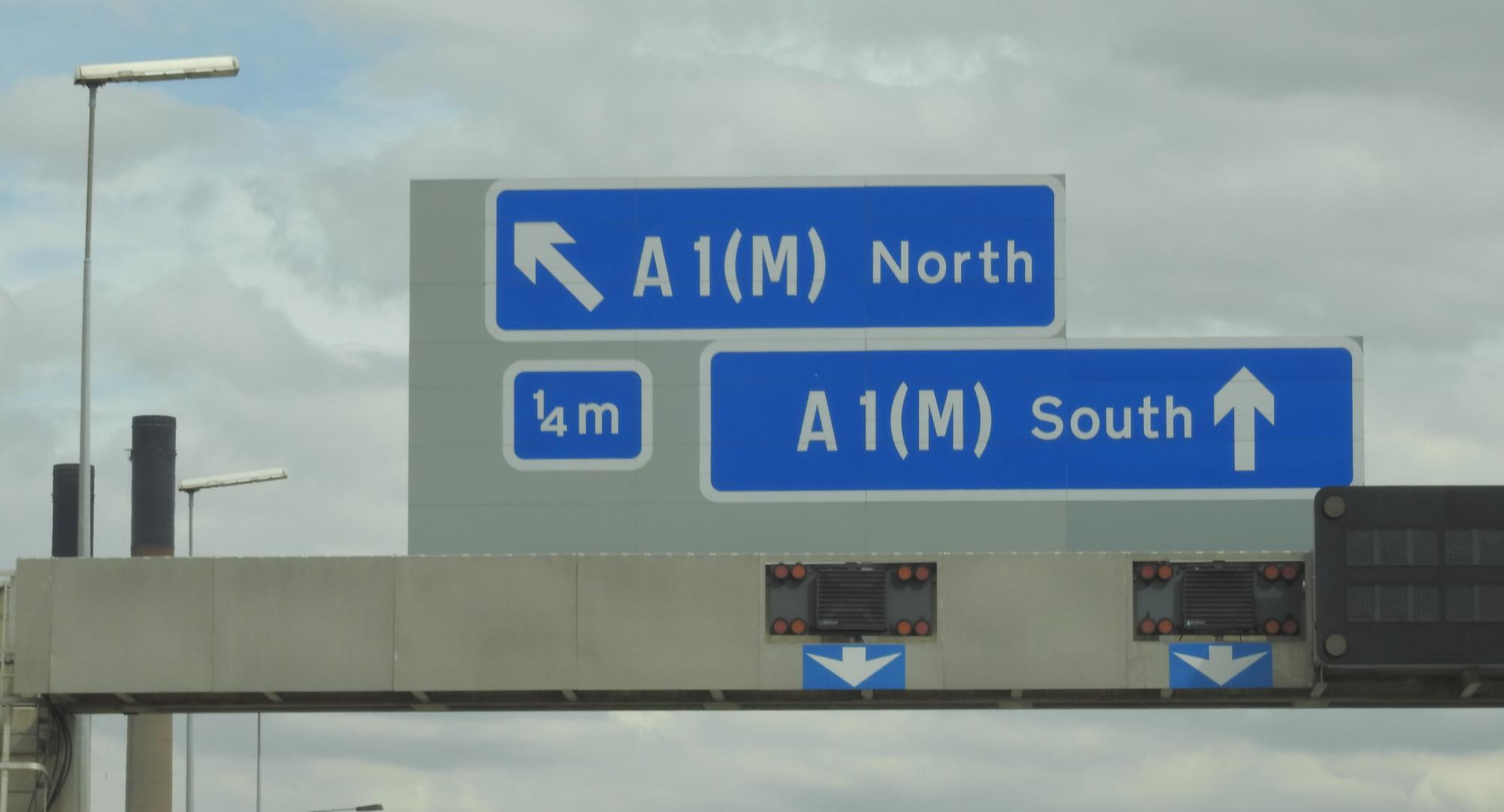 The North and South on motorway
