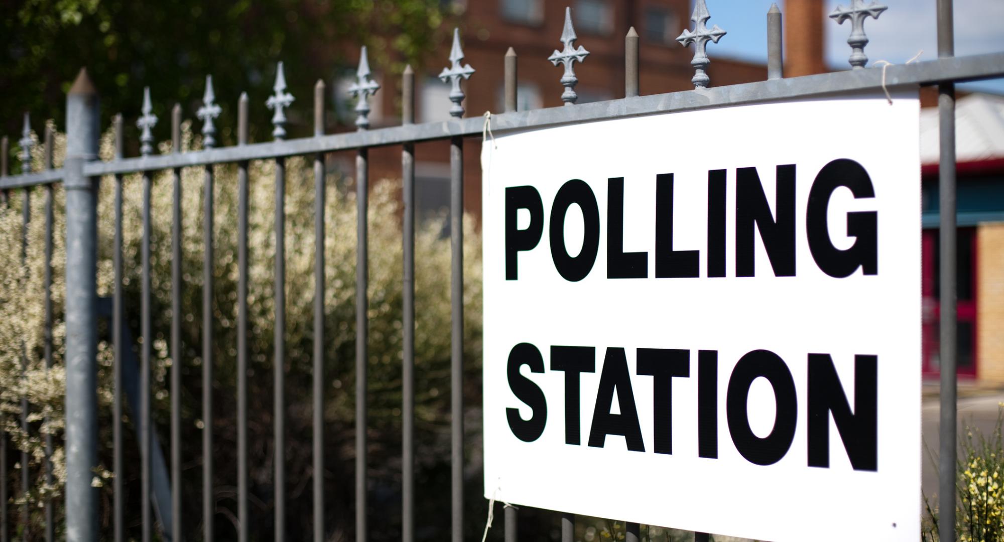 Polling Station sign