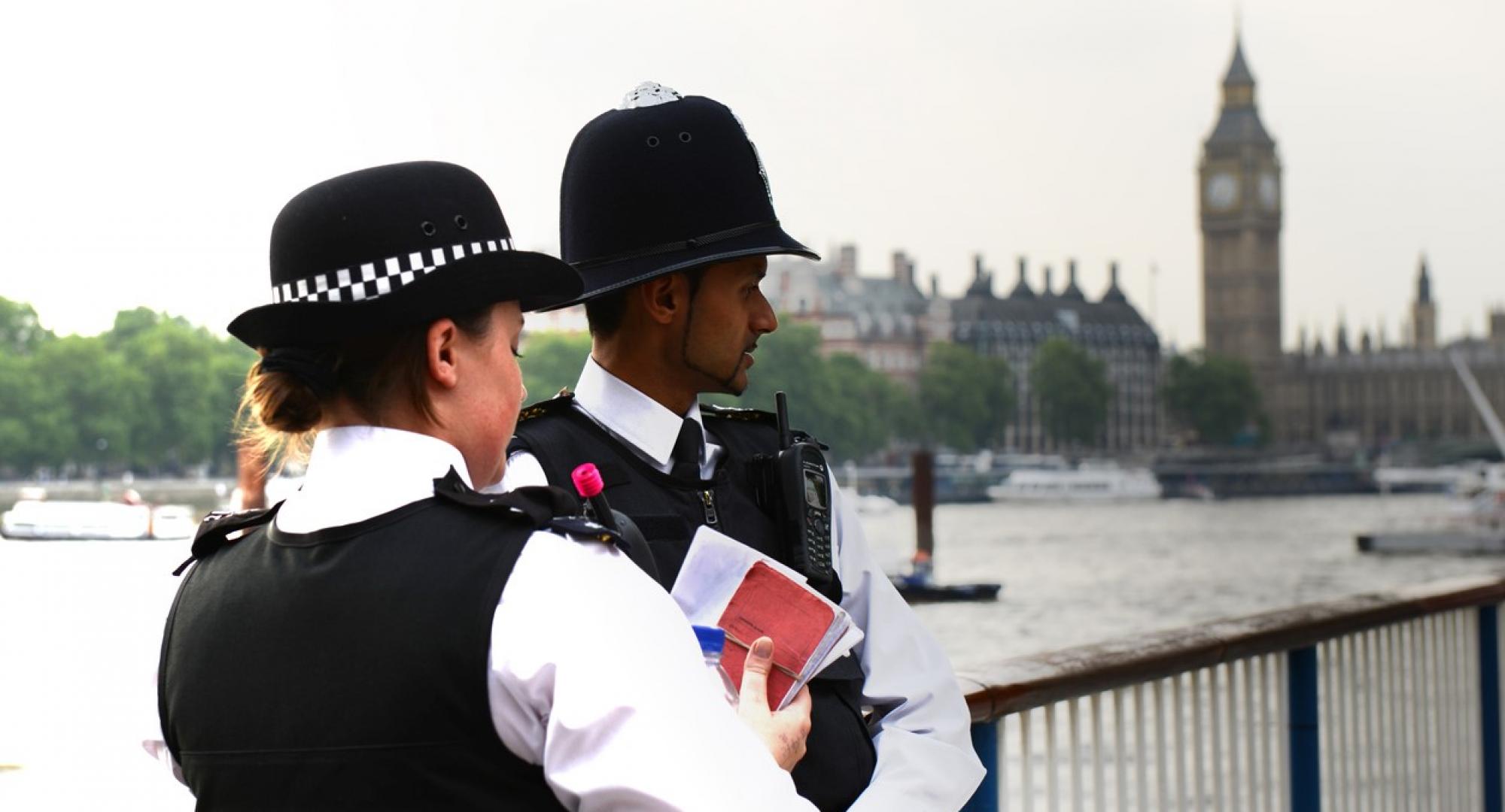 Police officers in London