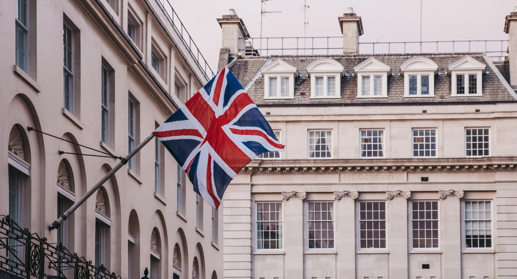 Union flag flying