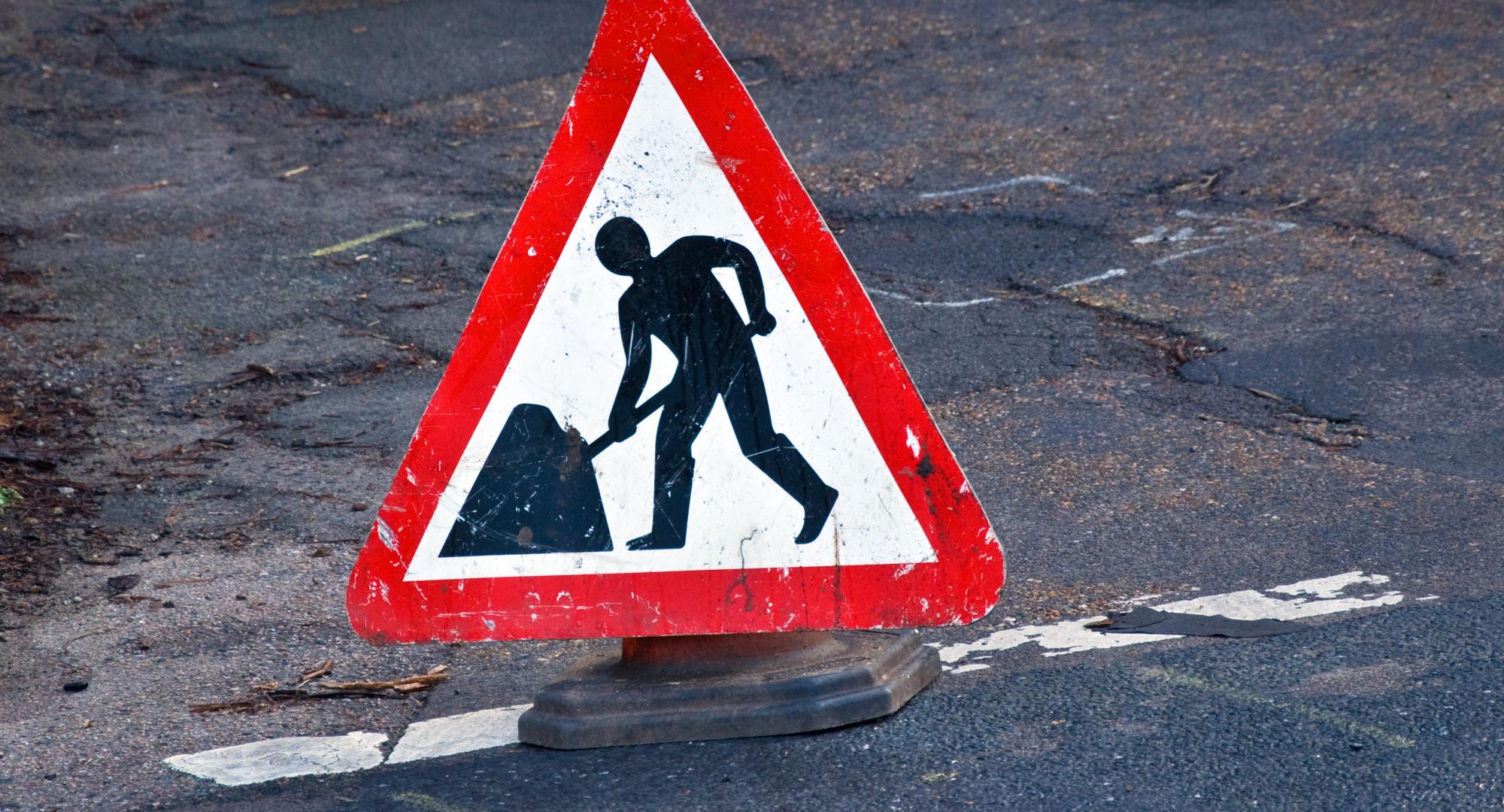 Roadworks sign